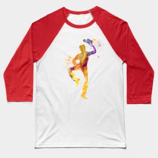 Young woman dances country in watercolor Baseball T-Shirt